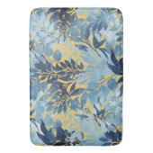 Tropisch metallisch blauw gele-olievloeistofontwer badmat (Voorkant Verticaal)