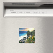 Tropisch Mexico Beach Shore Sunset Palm Island Magneet (Insitu (Vaatwasser))