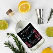 Tropisch Miami Bachelorette-weekend Likeurfles Etiket