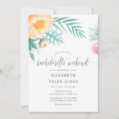 Tropisch Mint Bachelorette Weekend Itinerary Kaart (Voorkant)