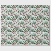Tropisch Mint Flamingo Bloempatroon Cadeaupapier (Vlak)