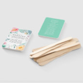 Tropisch Mint Floral Summer Wedding Handwaaier (Niet-gemonteerd)