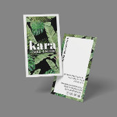 Tropisch Modern Boutique Salon Designer Black Visitekaartje