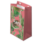 Tropisch Modern Designer Roze Klein Cadeauzakje (Voorkant Gekanteld)