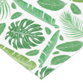 Tropisch modern groen bladpatroon korte tafelloper (Hoek)