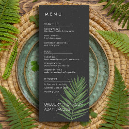 Tropisch modern minimalistisch sterrenpalmweddensc menu