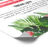 Tropisch modern muziekfestival Weddenschap Poster (Hoek)