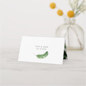 Tropisch Modern Palm Beach Bloemen Goud Blad Plaatskaartje (Achterkant)