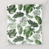 Tropisch Modern Palm Beach Bloemen Goud Blad Plaatskaartje (Binnenkant ongevouwen)