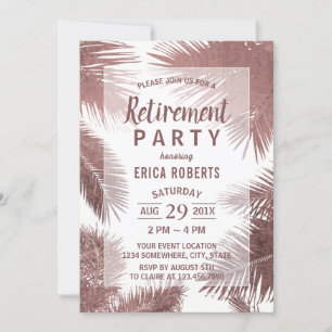 Tropisch modern Roos Gold Palm Beach Retirement Kaart