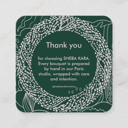 Tropisch Modernisme Dankkaart Notitiekaartje (Voorkant)