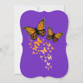 Tropisch Monarch Butterflies Birthday Invite Kaart (Achterkant)