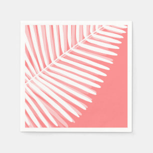 Tropisch monochroom palmblad servet