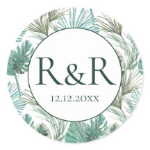 Tropisch Monogram Bruiloft