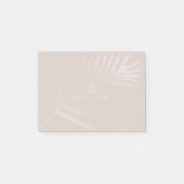 Tropisch monogram met zachte pastelgradiënt-tak post-it® notes (Voorkant)