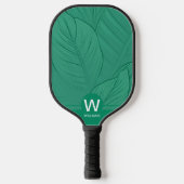 Tropisch monogram pickleball paddle (Voorkant)