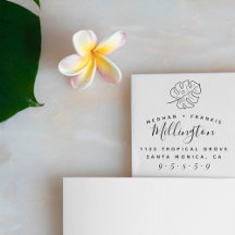 Tropisch Monstera | Adres voor huwelijkskoppel