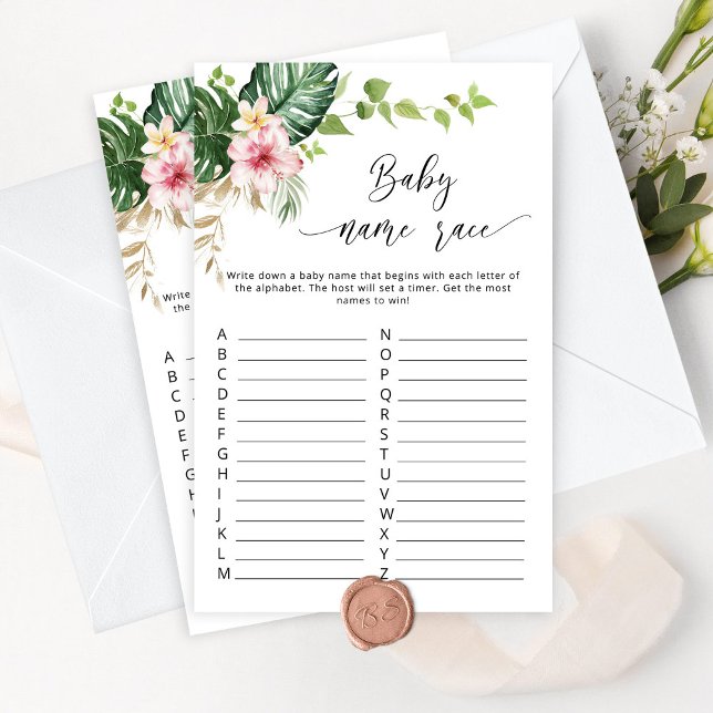 Tropisch monstera Baby naam race spel (Creator heeft geüpload)