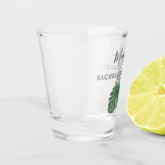 Tropisch Monstera Bachelorette Party Shot Glass Shot Glas (Links)