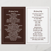 Tropisch Monstera Beach huwelijksprogramma (Achterkant)