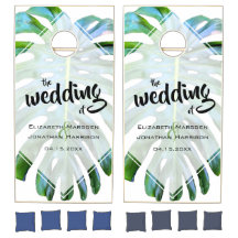 Tropisch Monstera blad groen trouwfeest