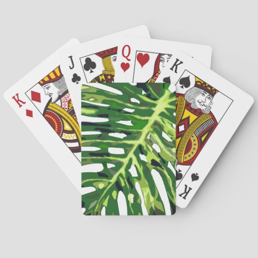 Tropisch Monstera-blad - Pokerkaarten (Achterkant)