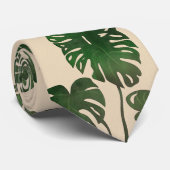 Tropisch Monstera blad Stropdas (Opgerold)