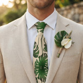 Tropisch Monstera-blad Stropdas
