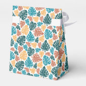 Tropisch Monstera Bladpatroon – Kleurrijke Natuur Bedankdoosjes (Achterkant)