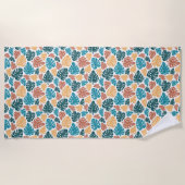 Tropisch Monstera Bladpatroon – Kleurrijke Natuur  Strandlaken (Voorkant)