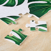 Tropisch Monstera Bladpatroon Legpuzzel (Zijkant)