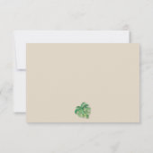 Tropisch Monstera Botanical Wedding RSVP Kaartje (Achterkant)