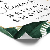 Tropisch Monstera Bruiloft Welcome Bord Poster (Hoek)