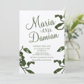 Tropisch Monstera Cheese Vine Kraft Weddenschap Kaart (Staand voorkant)