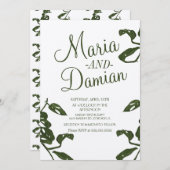 Tropisch Monstera Cheese Vine Kraft Weddenschap Kaart (Voorkant / Achterkant)