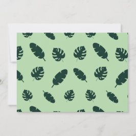 Tropisch Monstera en Palmbladeren Naadloos Patroon Kaart