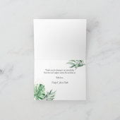 Tropisch Monstera Fantasienaam & goud | Bedankkaart (Binnen)