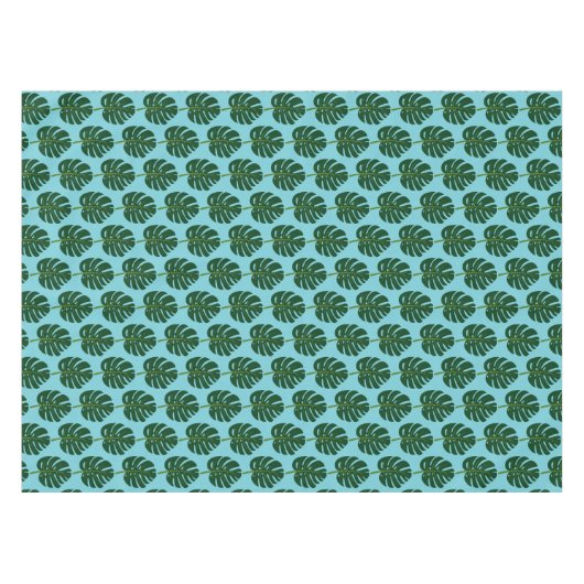 Tropisch Monstera floreel patroon tablecloe Tafelkleed (Voorkant (Horizontaal))