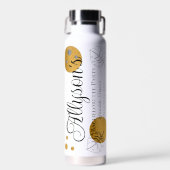 Tropisch Monstera Gouden Stippen Meisjesuitstap Waterfles (Voorkant)