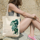 Tropisch Monstera Green Foliage Leafy Wedding Tas