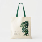Tropisch Monstera Green Foliage Leafy Wedding Tas (Voorkant)
