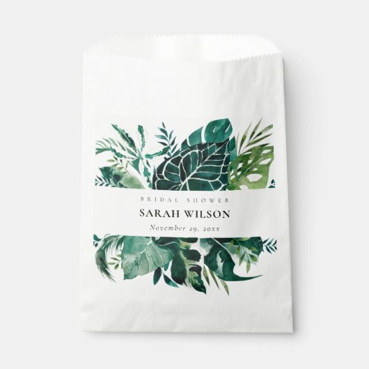 Tropisch Monstera Green Foliage Vrijgezellenfeest Bedankzakje (Voorkant)