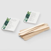 Tropisch Monstera Green Leafy Wedding Programme Handwaaier (Niet-gemonteerd)