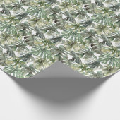 Tropisch Monstera groot Waterverf patroon Cadeaupapier (Hoek)