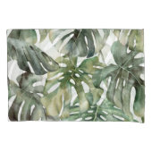 Tropisch Monstera groot Waterverf patroon Kussensloop (Voorkant)