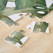 Tropisch Monstera groot Waterverf patroon Legpuzzel (Zijkant)
