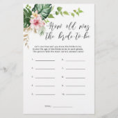 Tropisch monstera Hoe oud was de bruid om te worde (Voorkant)