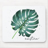 Tropisch Monstera Houseplant Muismat (Voorkant)