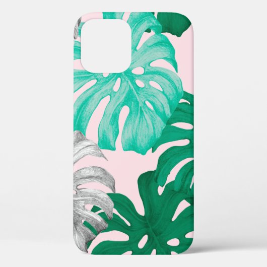 Tropisch monstera laat handgetekende illustratie b Case-Mate iPhone case (Achterkant)