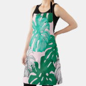 Tropisch monstera laat handgetekende illustratie b schort (Insitu)